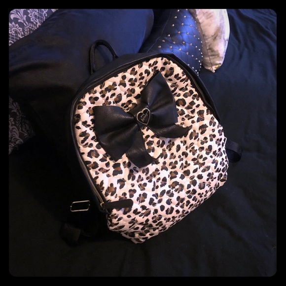 Betsey Johnson Bags Betsey Johnson Cheetah Print Backpack Poshmark